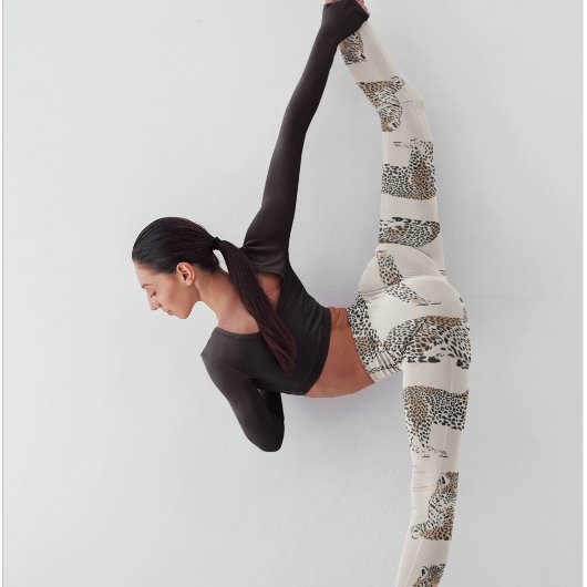 ジャングルレオパード野生動物のパターン レギンス