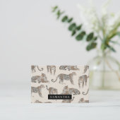 ジャングルレオパード野生動物のパターン 名刺 (スタンド正面)