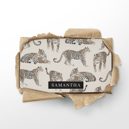 ジャングルレオパード野生動物のパターン 名刺