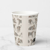 ジャングルレオパード野生動物のパターン 紙コップ (右)