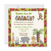 ジャングルレッド、グリーンサファリ子供の誕生日パーティー