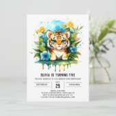 ジャングルロアタイガーボーイ誕生日招待状 招待状 (スタンド正面)