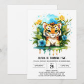 ジャングルロアタイガーボーイ誕生日招待状 招待状 (正面/裏面)