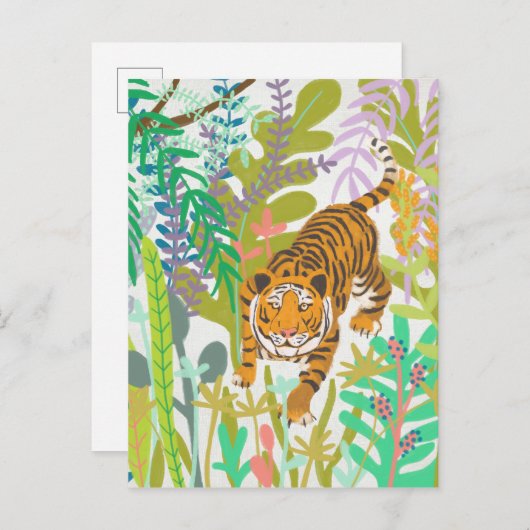 ジャングルローア – タイガー ポストカード (正面/裏面)