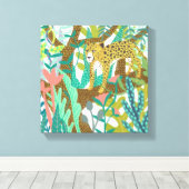 ジャングルローア – チーター キャンバスプリント (インサイチュ (ウッドフロア))