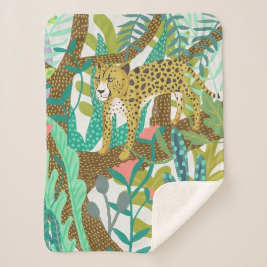 ジャングルローア – チーター シェルパブランケット (正面)