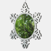 ジャングルロープ雨林写真 スノーフレークピューターオーナメント (右)