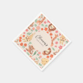 ジャングルワイルドアニマルトロピカルパーティーペーパーナプキン スタンダードカクテルナプキン (角)