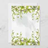 ジャングルワイルドアニマルベビーシャワートロピカルサファリ 招待状 (裏面)