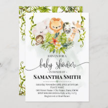 ジャングルワイルドアニマルベビーシャワートロピカルサファリ