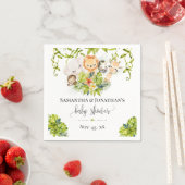 ジャングルワイルドベビーアニマルトロピカルベビーシャワー スタンダードカクテルナプキン (インサイチュ)