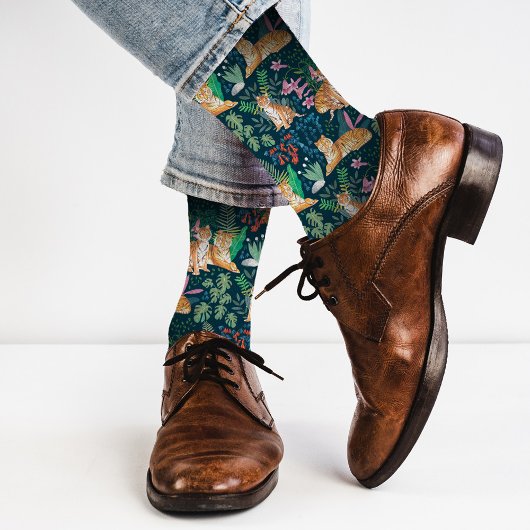 ジャングルワイルドライフ自然野生のネコの虎 ソックス