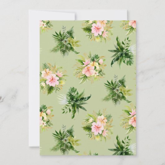 ジャングルワイルドワンアニマルサファリベイビーシャワー 招待状 (裏面)