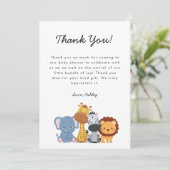 ジャングルワイルドワンベビーシャワー サンキューカード (スタンド正面)