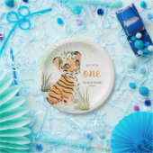 ジャングルワイルド&フリーフローラ1st誕生日タイガー ペーパープレート (パーティー)