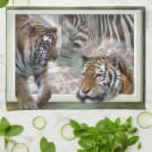 ジャングル初期のプリント キッチンタオル (折り畳み)