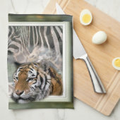 ジャングル初期のプリント キッチンタオル (四つ折り)