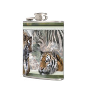 ジャングル初期のプリント フラスク (左)