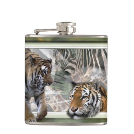 ジャングル初期のプリント フラスク