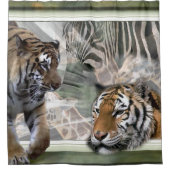 ジャングル初期のワイルドライフシャワーカーテン シャワーカーテン (正面)