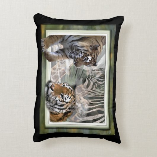 ジャングル初期の野生動物 アクセントクッション (裏面(縦))