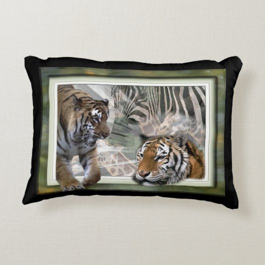 ジャングル初期の野生動物 アクセントクッション (裏面)