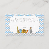 ジャングル動物おむつラッフルチケットゲーム エンクロージャーカード (正面)