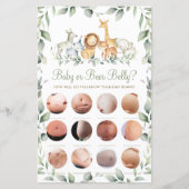 ジャングル動物おもしろいシャワーベビーまたはビールベリーゲーム (正面)