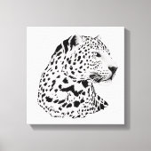 ジャングル動物からヒョウ伸ばしキャンバス印刷 キャンバスプリント (正面)