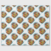 ジャングル動物が付いているノアの箱舟 ラッピングペーパー (フラット)