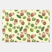 ジャングル動物と植物 ラッピングペーパーシート (正面3)