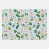 ジャングル動物と植物 ラッピングペーパーシート (正面2)