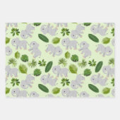 ジャングル動物と植物 ラッピングペーパーシート (正面)