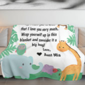 ジャングル動物のカスタムメッセージまたは手紙 フリースブランケット