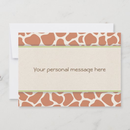 ジャングル動物のサファリのベビーシャワーのサンキューカード サンキューカード (裏面)