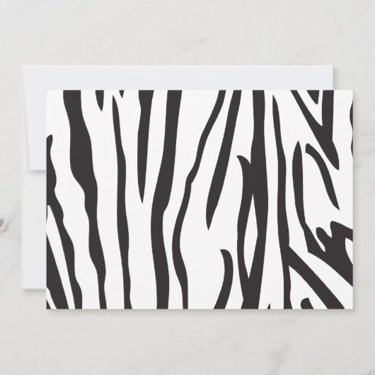 ジャングル動物のサファリのベビーシャワーの招待状 招待状 (裏面)