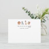 ジャングル動物のサンキューカード サンキューカード (スタンド正面)