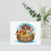 ジャングル動物のノアの箱舟 ポストカード (スタンド正面)