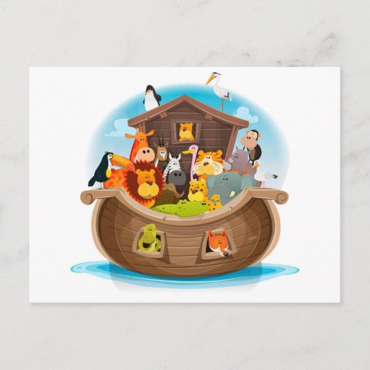 ジャングル動物のノアの箱舟 ポストカード (正面)