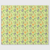 ジャングル動物の包装紙 ラッピングペーパー (フラット)