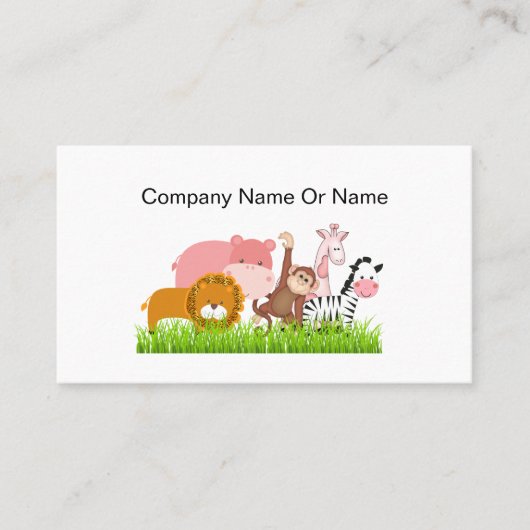 ジャングル動物の名刺 名刺 (正面)