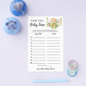 ジャングル動物の名前ベビーチューンシャワーゲームカード チラシ (シングル)