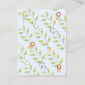 ジャングル動物の男の子の赤ちゃんシャワーおむつラッフル エンクロージャーカード (裏面)