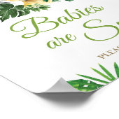 ジャングル動物の緑のベビーは甘いトリートポー ポスター (角)