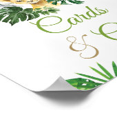 ジャングル動物の緑の赤ちゃんシャワーカード&ギフト ポスター (角)