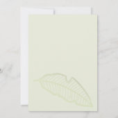 ジャングル動物の緑の野生の1つの赤ちゃんシャワー 招待状 (裏面)