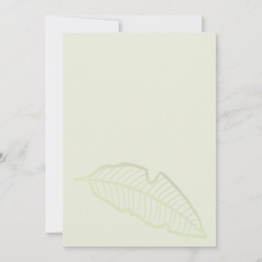 ジャングル動物の緑の野生の1つの赤ちゃんシャワー 招待状 (裏面)