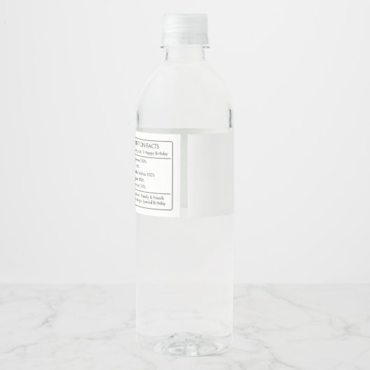 ジャングル動物の緑1st誕生日ベビーシャワー ペットボトルラベル (裏面)