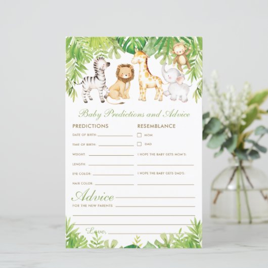 ジャングル動物の葉の多いベビーの予測とアドバイス (スタンド正面)