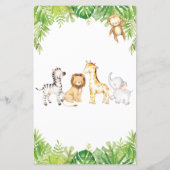 ジャングル動物の葉の多いベビーの予測とアドバイス (裏面)